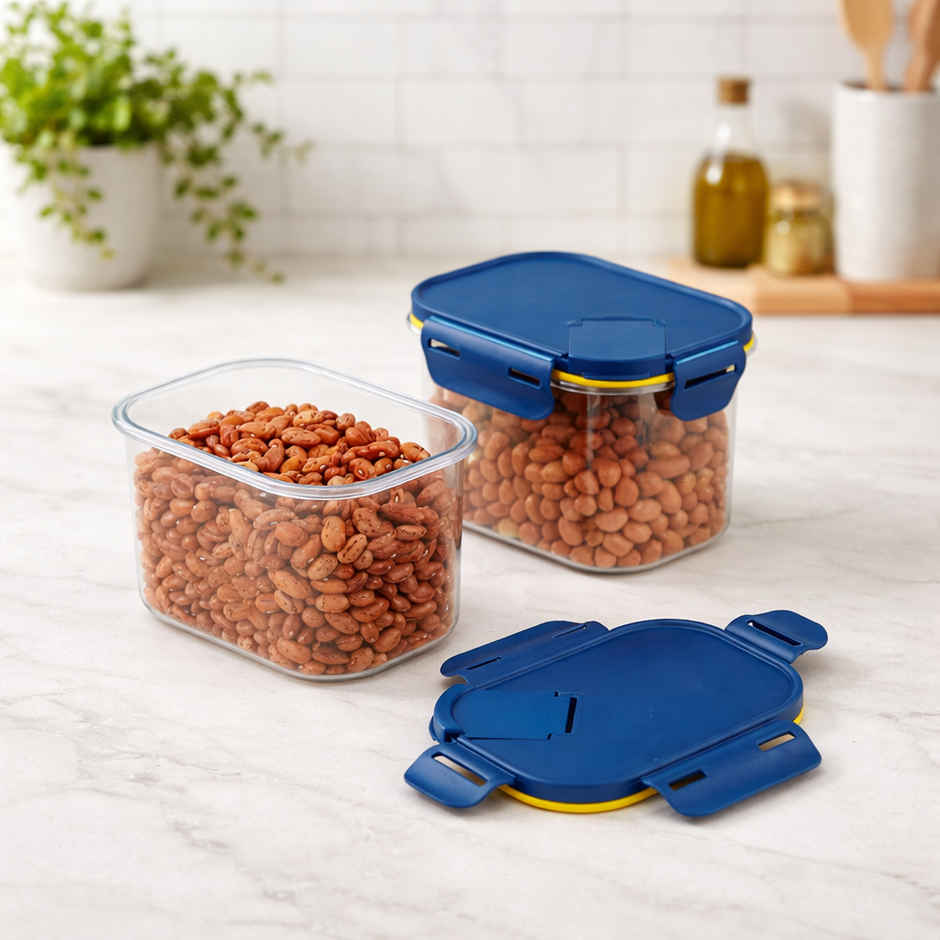 DesignLand Zedak Airtight Smart Storage Containers | Easy Pour Lid & Locking Clips | 700 ml