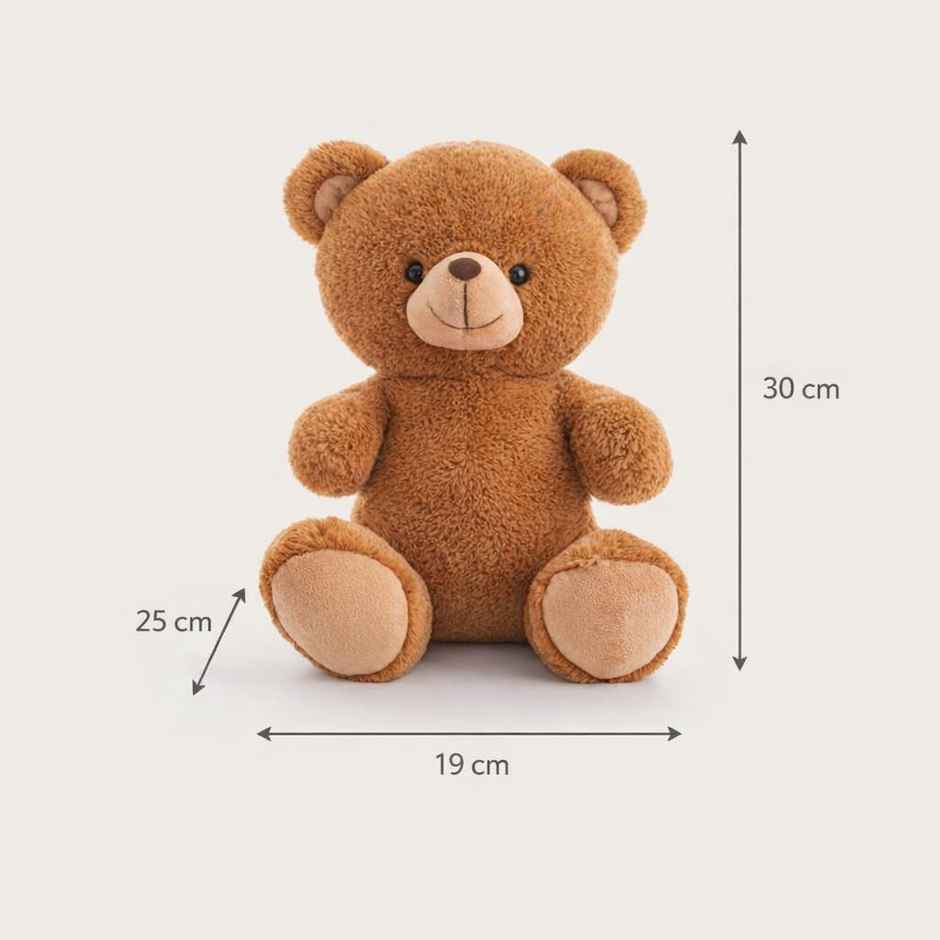 Hamleys Teddy Bear with Heart with I Love You Quote Soft Plush Toy | Brown - 30 cm