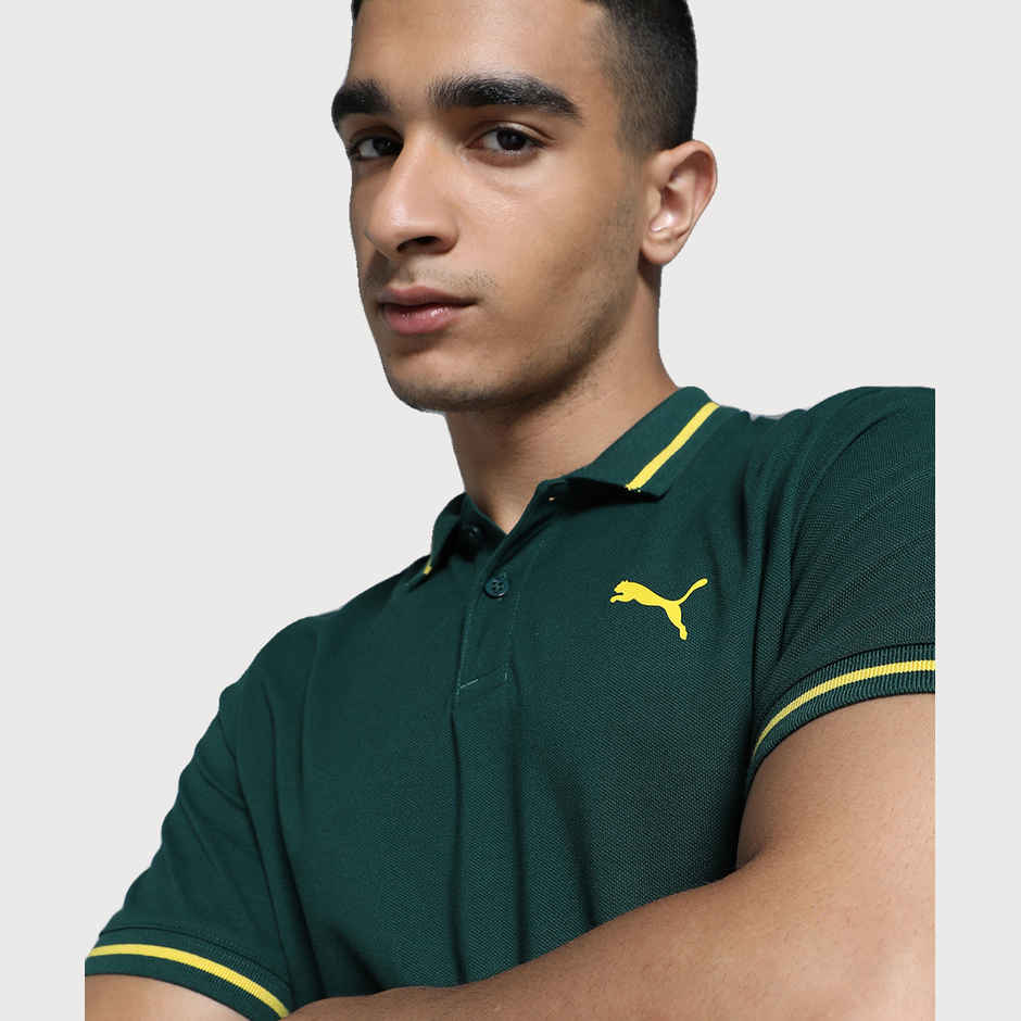 Puma Men's Collar Tipping Polo | Green - M