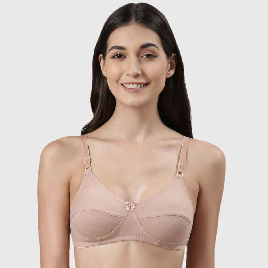 Dollar Missy Women's Cotton Wire-Free Uplift Support Bra | Skin - 32D