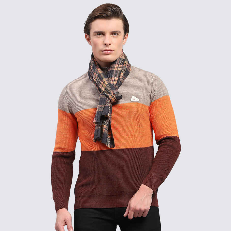 Monte Carlo Men's Acrylic Blend Muffler | Multicolour - Free Size