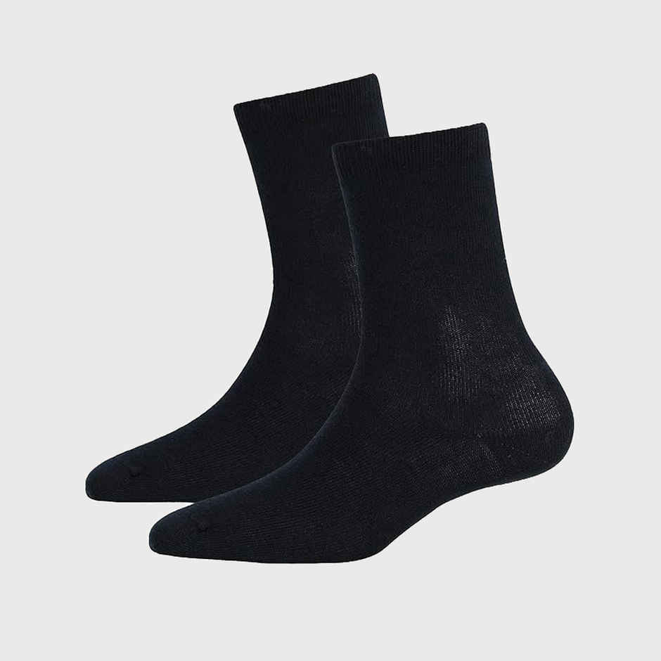 Jockey Unisex Kid's Solid Cotton Calf Socks | Black | 7 - 8 years