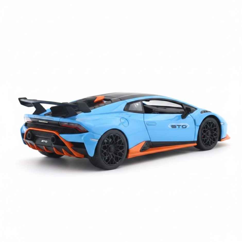 MSZ Licensed 1:24 Lamborghini Huracan STO Diecast Model Car Blue