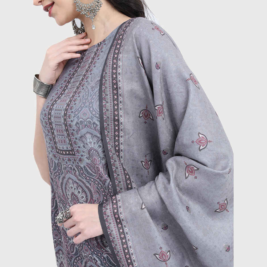 KETCH Women's Ethnic Motifs Printed Regular Kurta, Trousers with Dupatta | Multicolour - M