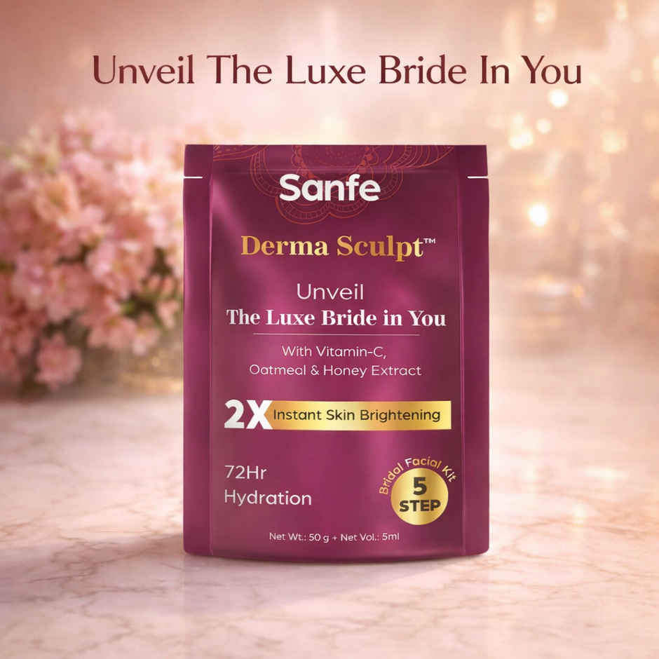 Sanfe Derma Sculpt 5 Step Bridal Facial Kit For Instant Glow Up