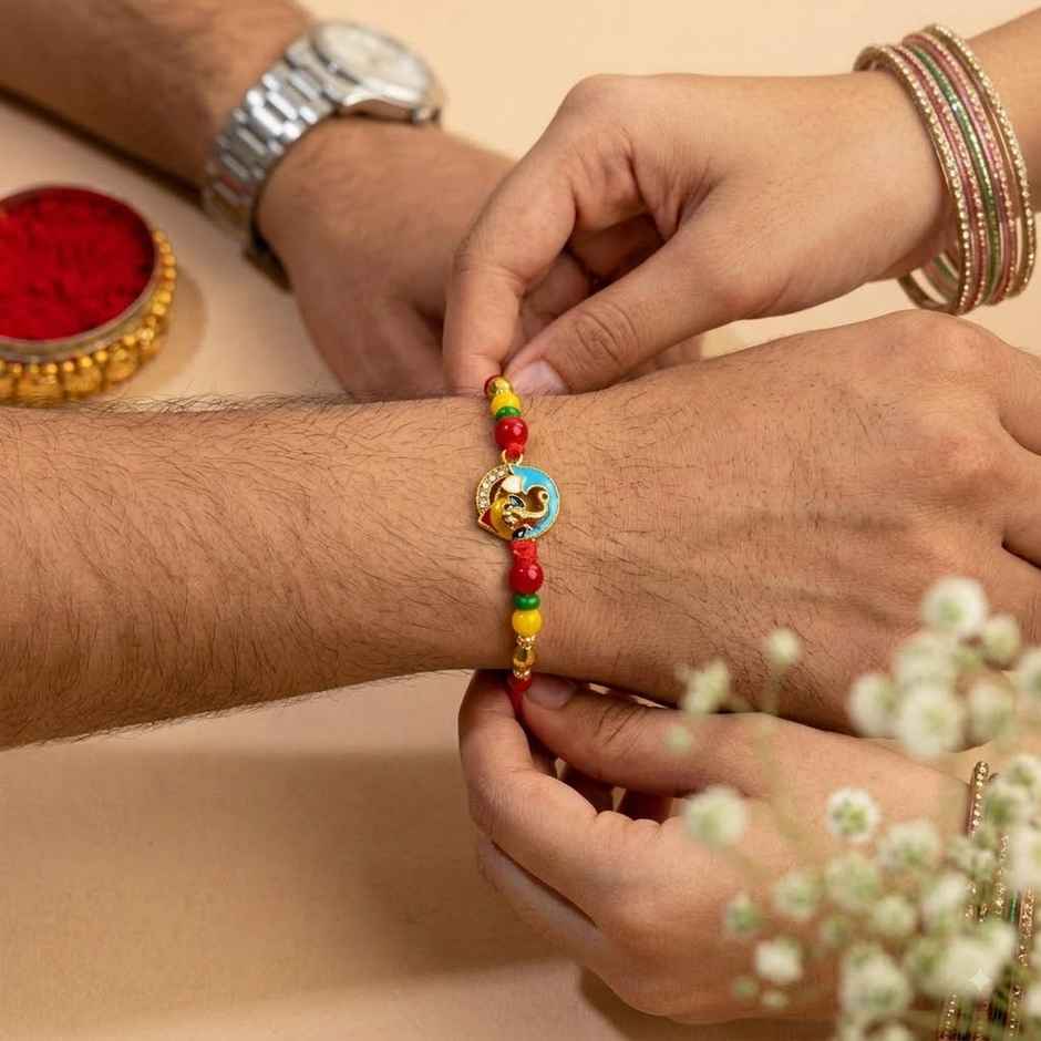 Rakhi for Brother | Lord Ganesh | Religious | Pack of 1 | Shree Rakhi