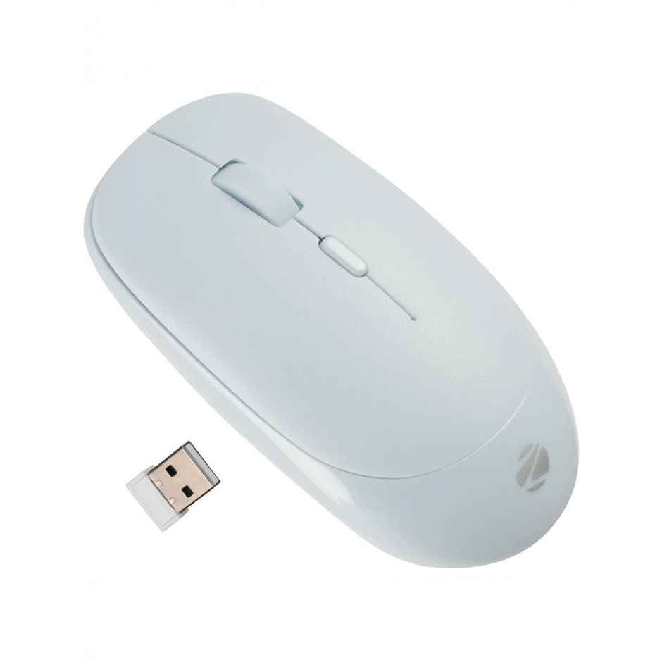 Zebronics Leopard Wireless Mouse, 2.4GHz, 1600 DPI, Silent Click, Mac, Laptop, Computer - Blue