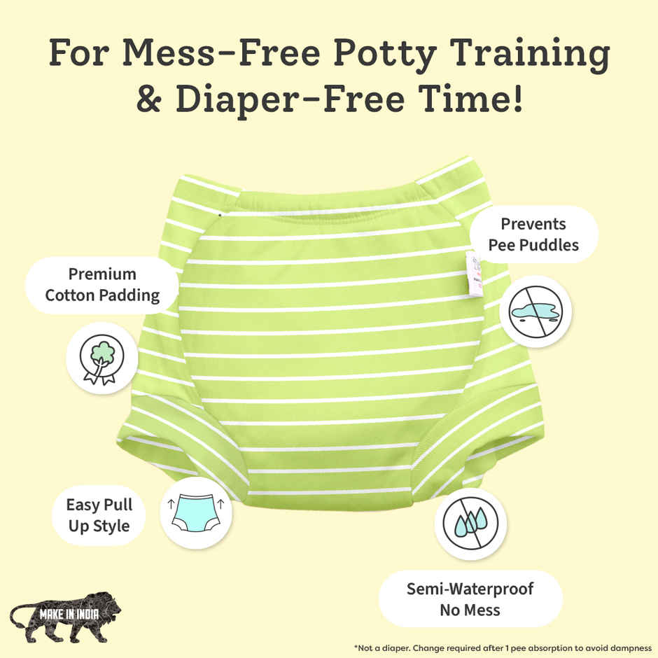 SuperBottoms Potty Training Padded Underwear | with Dry Feel Layer | 1-2 Y