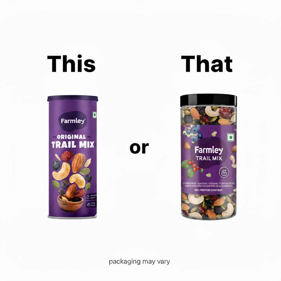 Farmley Trail Mix Dry Fruit- Almonds, Cashews, Cranberries, Blueberries, Blackcurrant & More