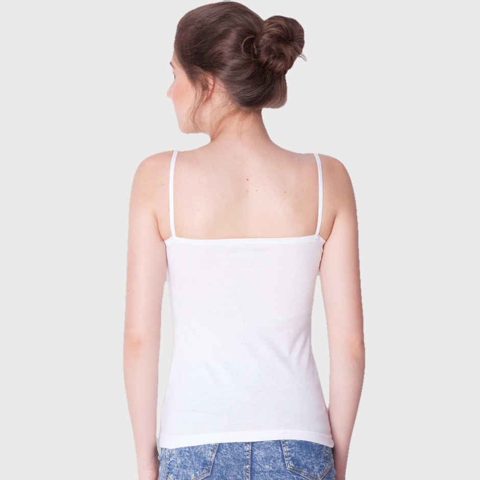 Dollar Missy Women's Combed Cotton Camisole | Pack Of 2 - White - XXL