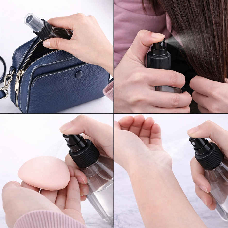Zedak Travel Spray Bottle | Plastic | 120 ml | Black