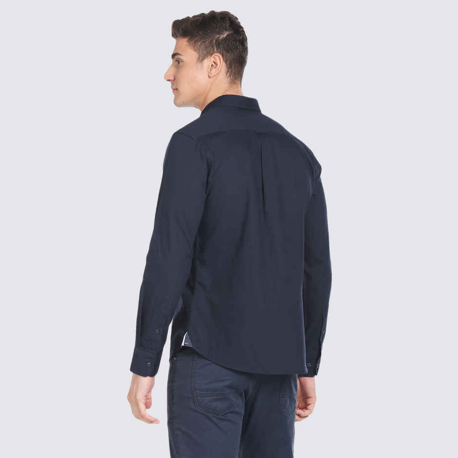 U.S. Polo Assn. Men's Solid Slim Fit Shirt | Navy - 39