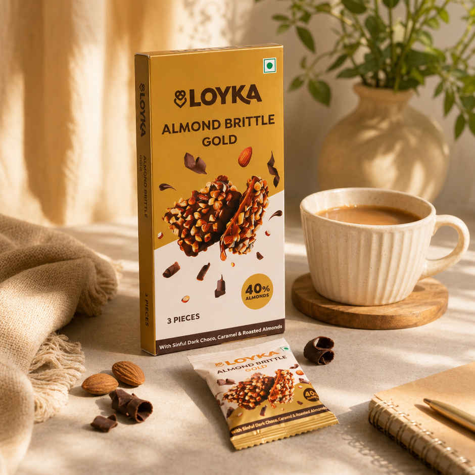 Loyka Almond Brittle Gold Chocolate Box | 43.5 G