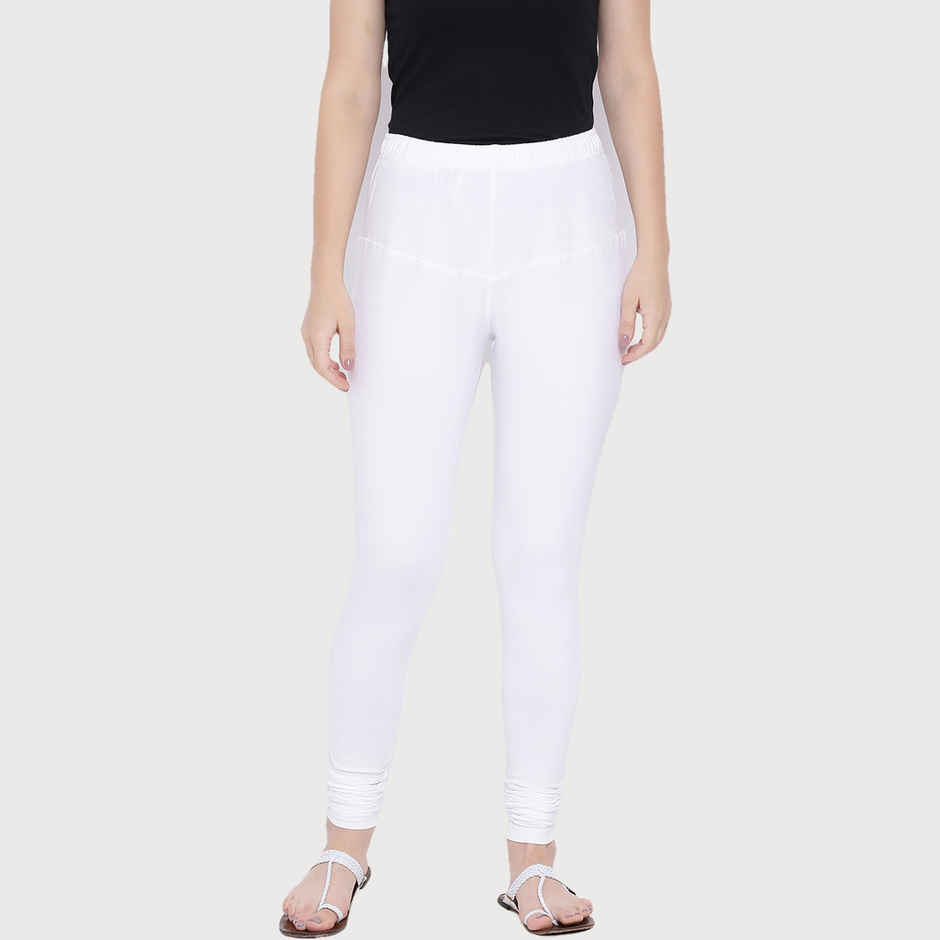 Rupa Softline Women's Churidar Leggings Style 1001 White -Free Size