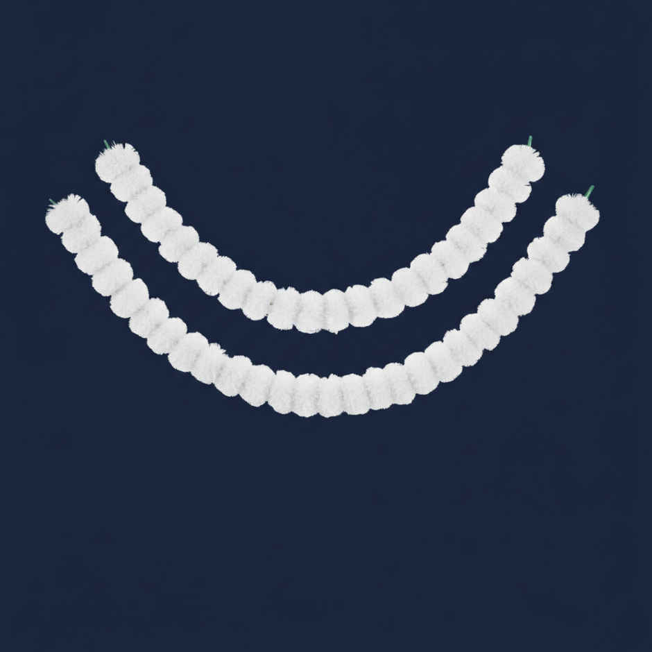 Decorative White Latkan Set | Pack of 2 | Mangal Bhawan