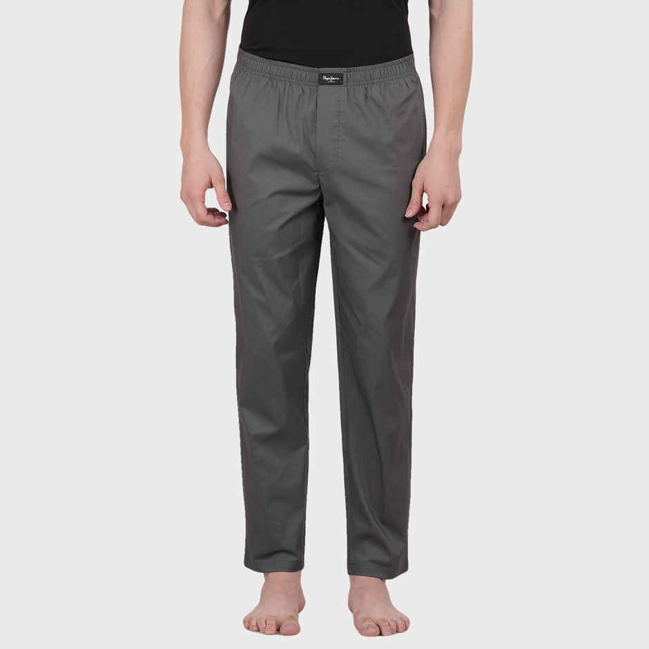 Pepe Jeans Mens Grey Cotton Solid Sleep wear - Pack of 1 (M) Comfort Fit, Soft Fabric, Breathable