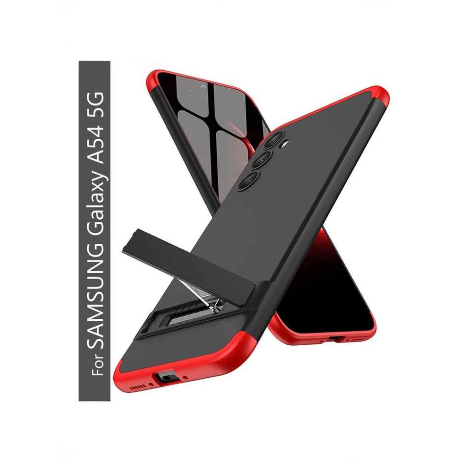 Kwine Case Samsung Galaxy A54 5G Back Cover - 360 Degree Case - Red Color