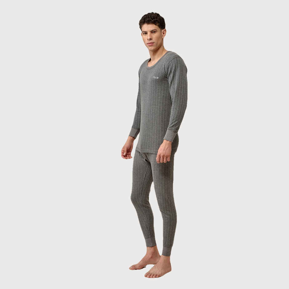 Lux Inferno Thermal Top And Bottom Set For Men | Charcoal | 80 | S