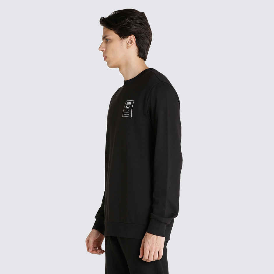 Puma Men's Sweatshirt Crew-Neck Regular Fit - Black | L