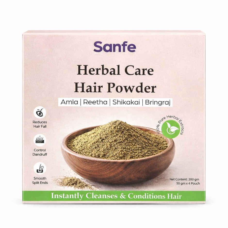 Sanfe Herbal Care Hair Powder | Amla Reetha Shikakai Bhringraj