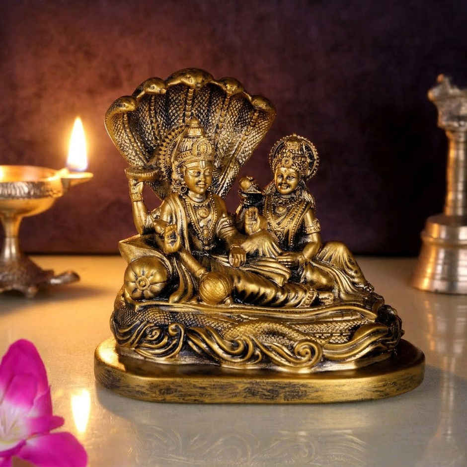 Lord Vishnu & Goddess Lakshmi on Sheshnag Idol | Satvik