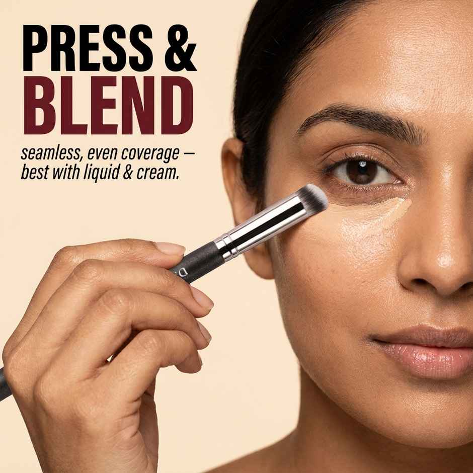 Gleva Small Concealer Brush Precision Makeup for Spot Application | Black