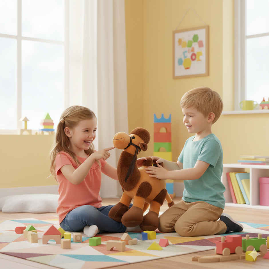 Storio Camel Stuffed Plush Animal | Brown - 25 cm