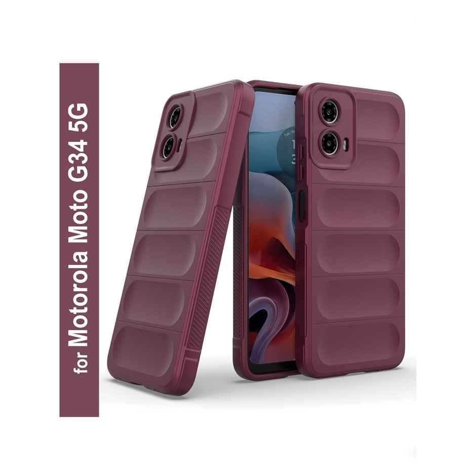 Zapcase Back Cover for Motorola Moto G34 5G | Magic-Plum