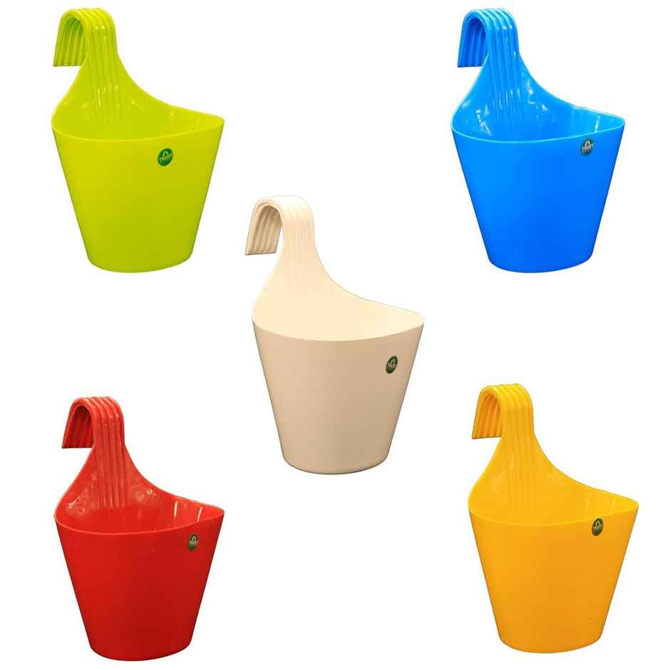 Plastic Hanging Plant Pot | 23 x 29.5 cm | Multicolour