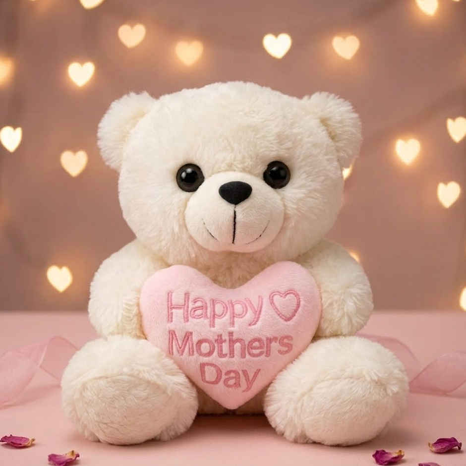 Happy Mother's Day Bear 25 cm | Soft Toy | Gift for Mothers & New Mom | Teddy