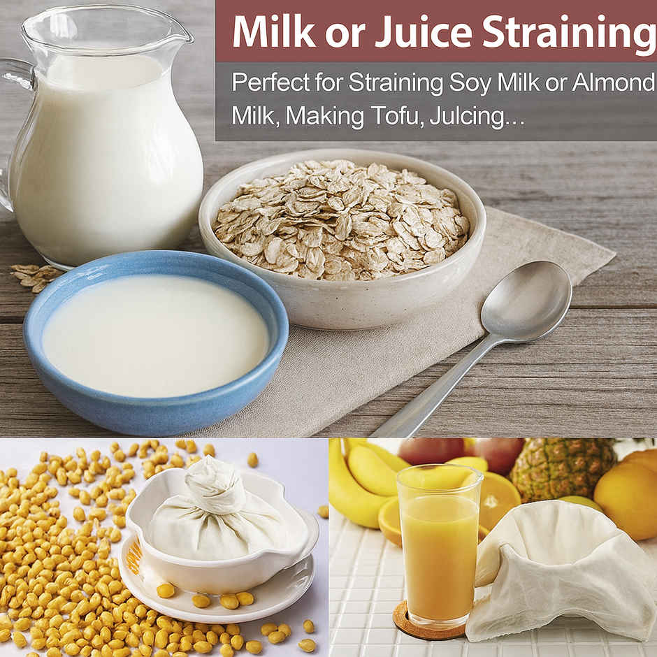 DALUCI Cheese Cloth Grade 100 Unbleached Muslin Hemmed Reusable | 20x20 Inch