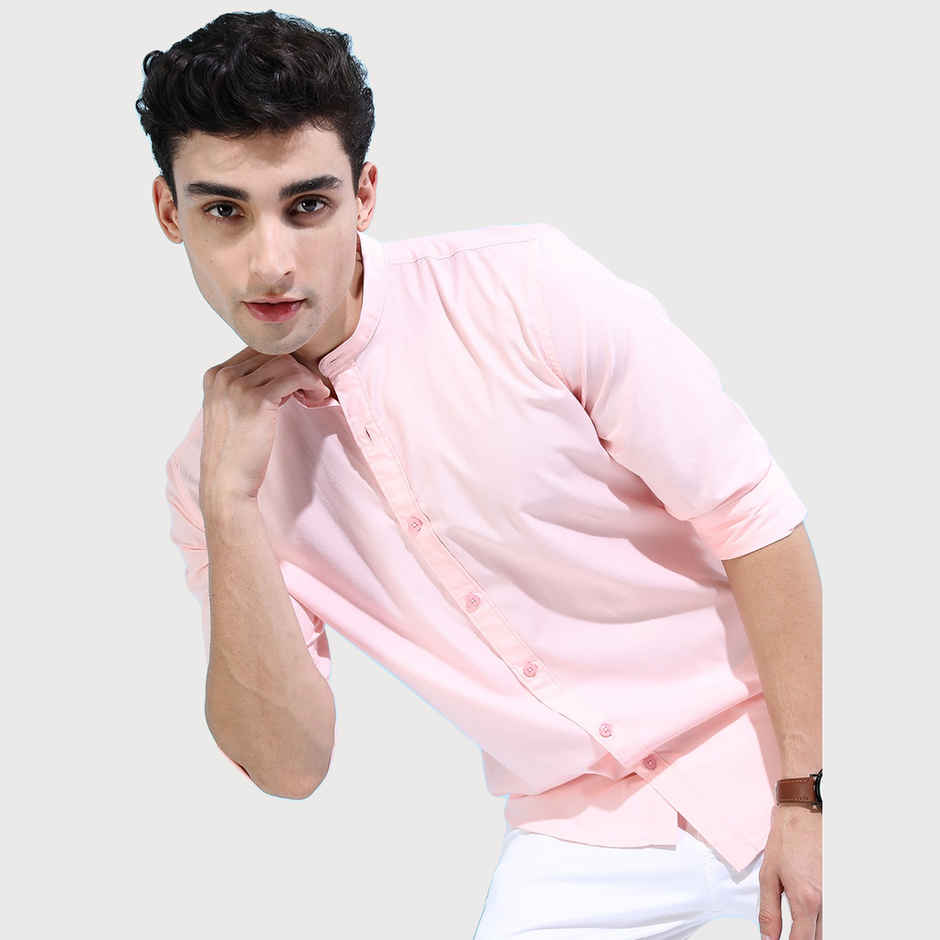 Ketch Men Solid Slim Fit Casual Shirt | Pink | S