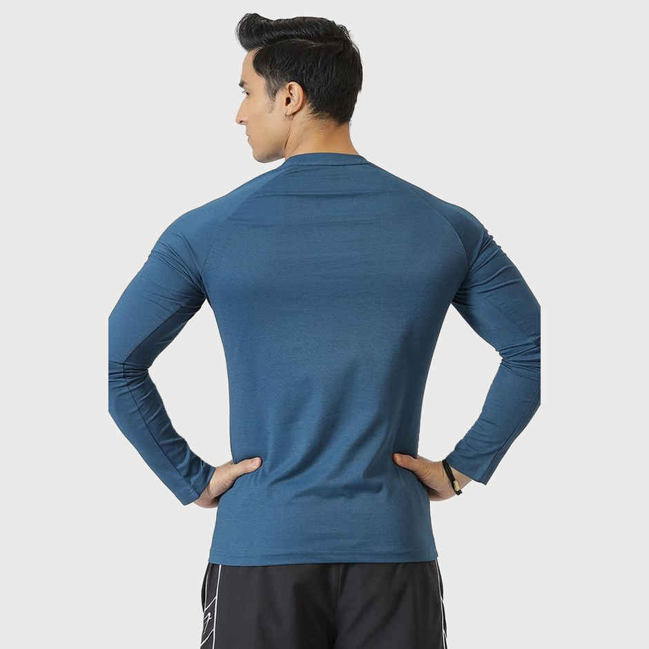 Fuaark Men's Chase Full Sleeve GYM T-shirt | Teal - XL