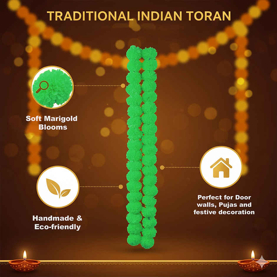 Decorative Green Latkan Set | Pack of 2 | Mangal Bhawan