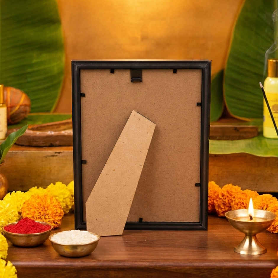 Navdurga Deity Photo Frame | 22 x 17 cm | Brown | ServDharm