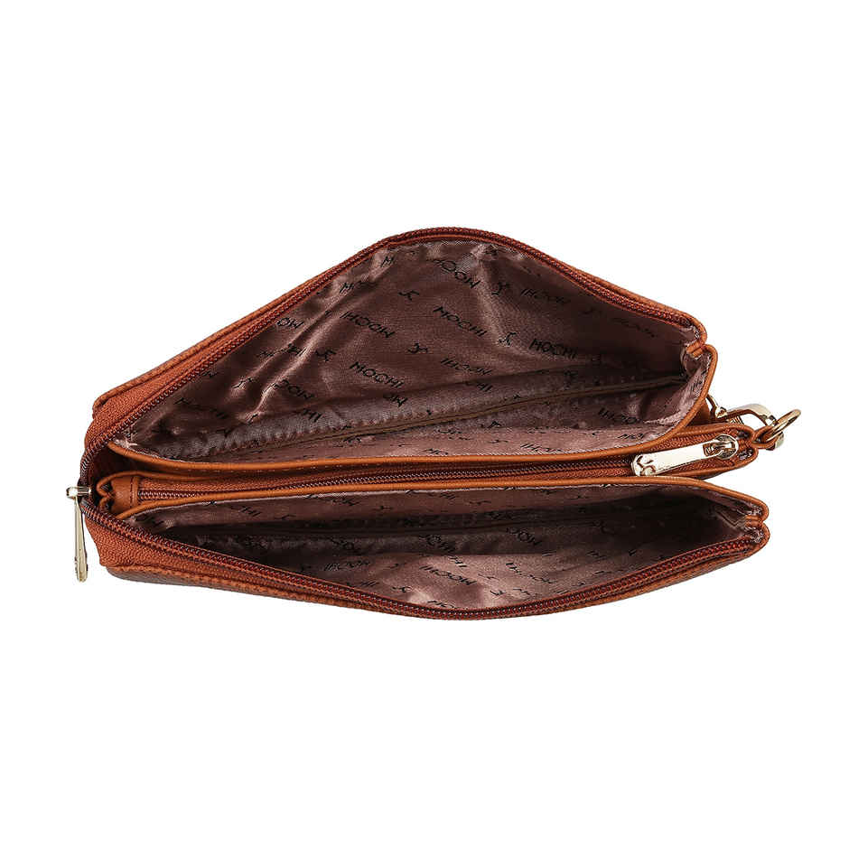 Mochi Tan Synthetic Wallet for Women | 95-7660-23