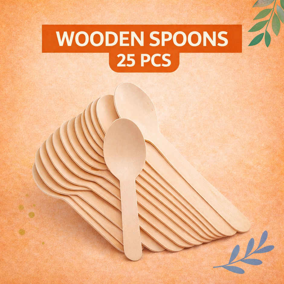 Ezee Wooden Disposable Dinner & Party Spoon | 6 Inch
