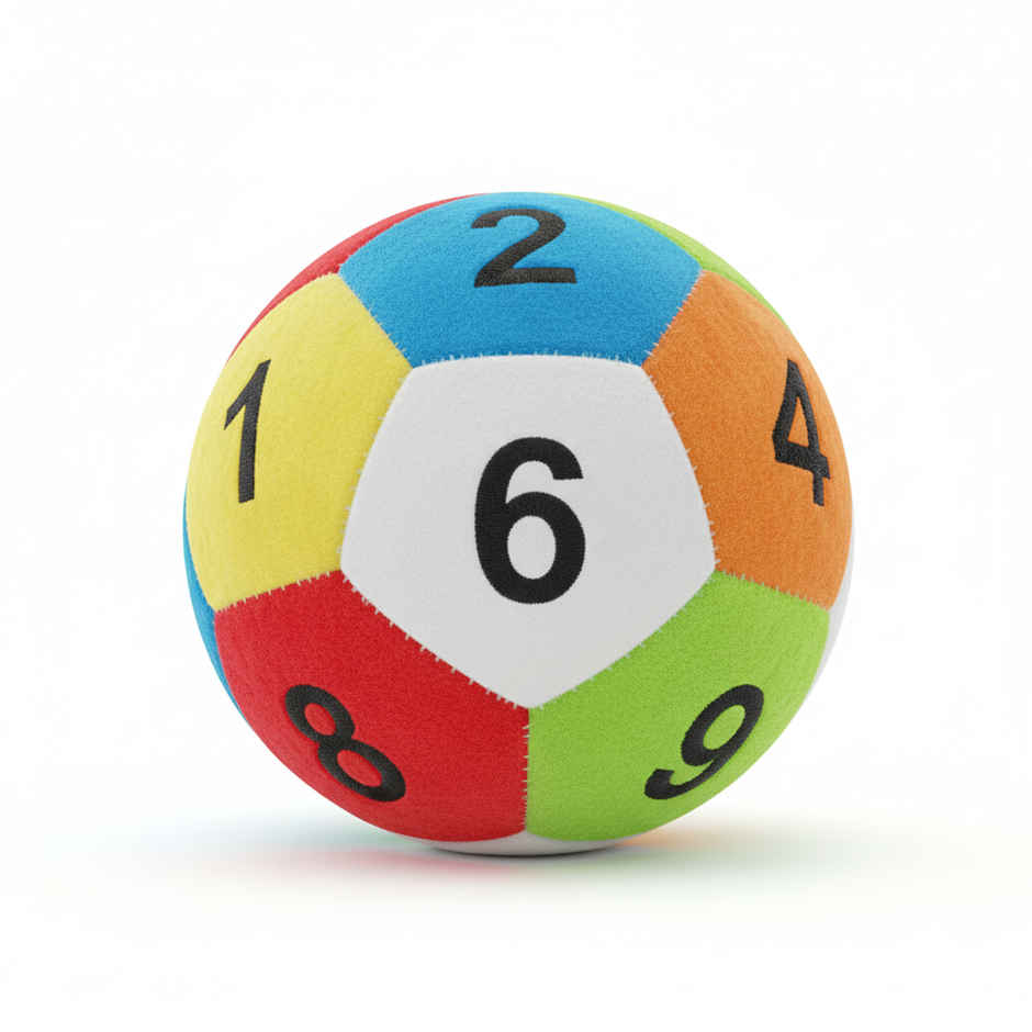 Storio Ball Numeric Plush Soft Toy for Boys/Girls | 25 cm