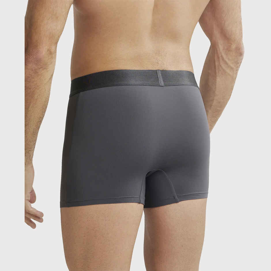 Jockey IC28 Men's Tactel Microfiber Elastane Stretch Underwear Solid Trunk | Ebony - S | Ebony-S