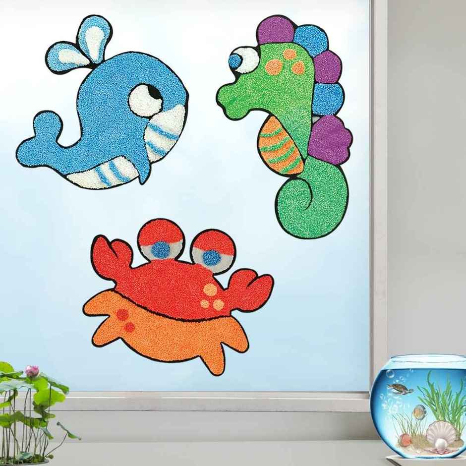 Imagimake Clay Stickers Craft Kit | Aqua | 3D Creative Craft Toy | Gift for Kids