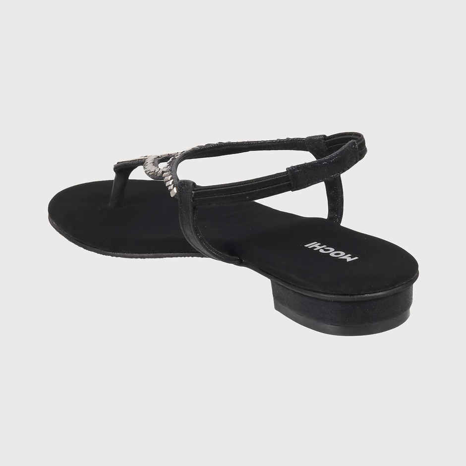 Mochi Women Black Color Sandal Ethnic Size UK 6 (35-4917)