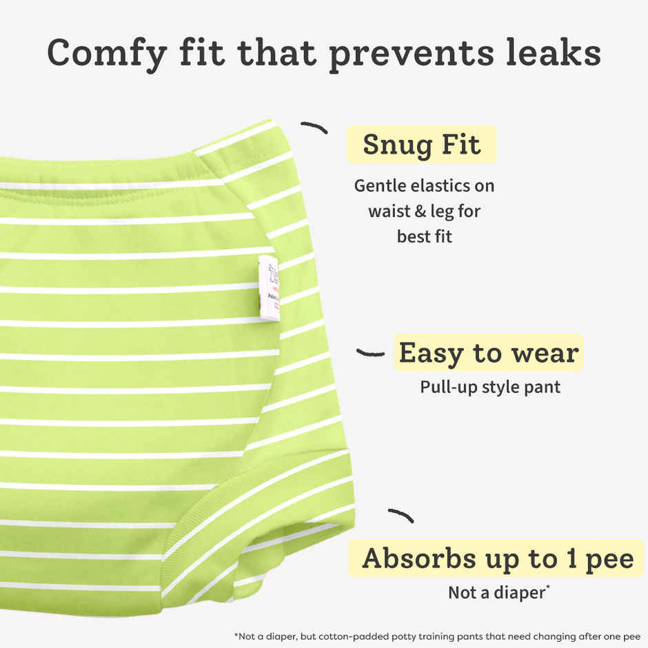 SuperBottoms Potty Training Padded Underwear | with Dry Feel Layer | 1-2 Y