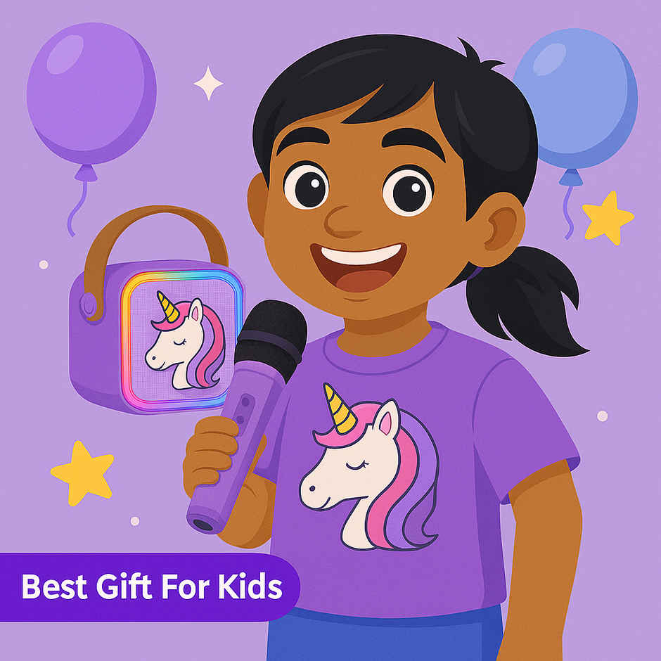 Kidara Unicorn Karaoke Speaker & Mic Set (5 W, Purple)