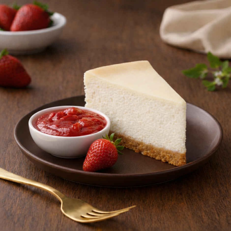 Strawberry Cheescake Slice (Eggless)