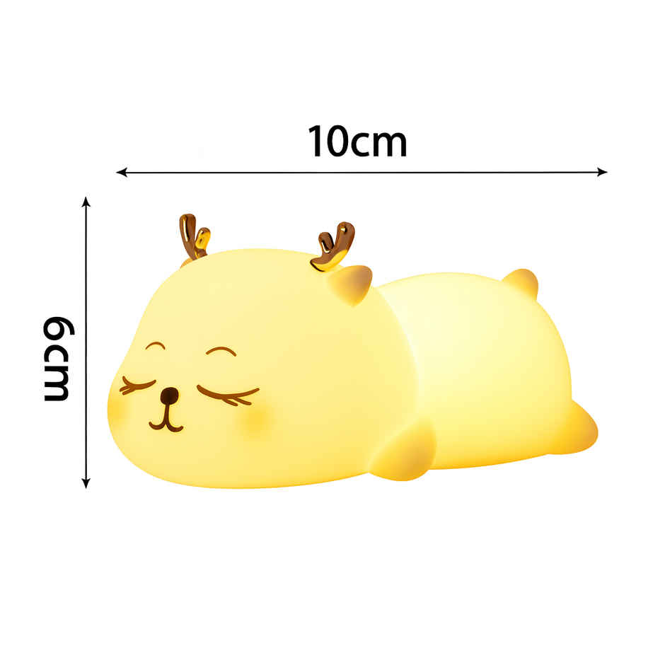 Kidara Lovely Fawn Deer Silicone Rechargeable 5 W Night Lamp