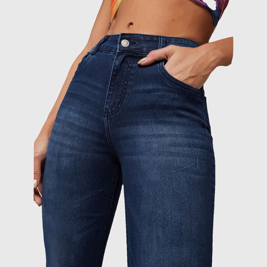 Miss Chase Women s Love Redemption Wide Leg Jeans | Navy Blue | 30