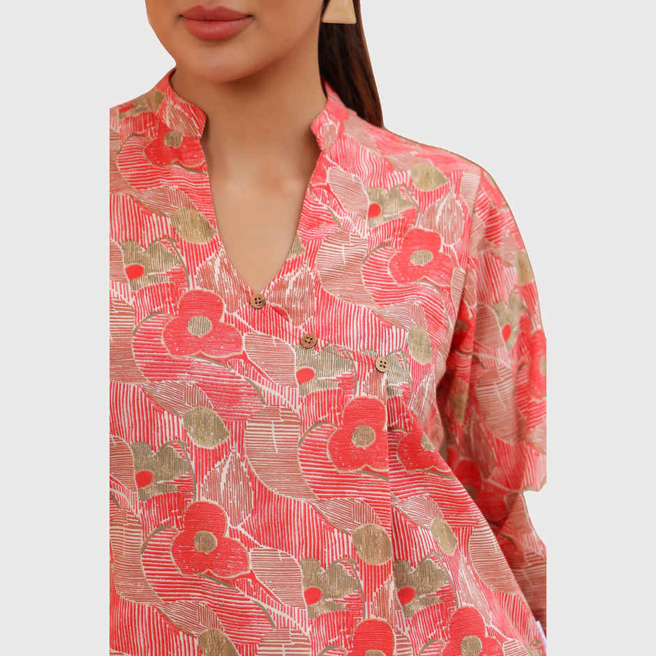 Jisora Women's Cotton Co-Ord Set (10PNSK2641) | Pink - 3XL