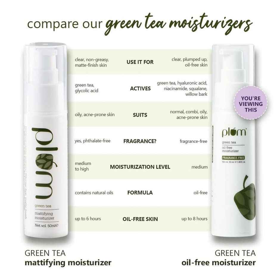 Plum Green Tea Pore Cleansing Face Wash Acne Face Wash Oily Skin| Bright Clear Skin Soap-Free|(100ml), Plum Green Tea Alcohol-Free Toner(200ml) & Plum Green Tea Oil Free Moisturizer (50ml) Combo