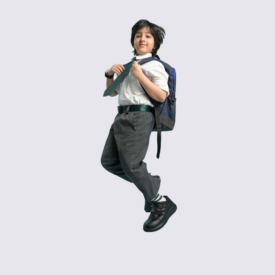 Action Kids School Shoes | AGT-52 | Black - UK 4