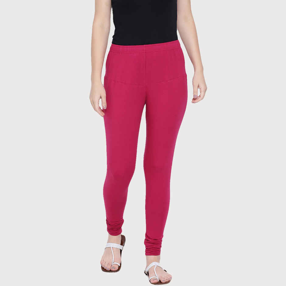 Rupa Softline Women's Churidar Leggings Style 1001 Pink - Free Size
